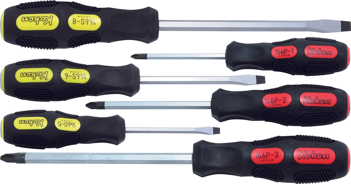 Phillips and Flat Head Blade Through Type Screwdriver Set, PH1-2-3/SL5 ...