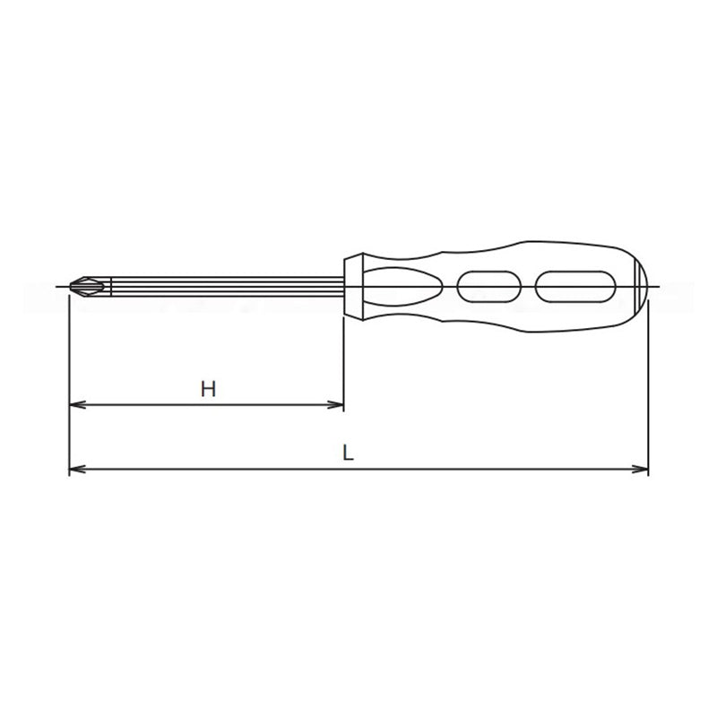 Slotted Blade Through type Screwdriver 5mm  Length 175mm
