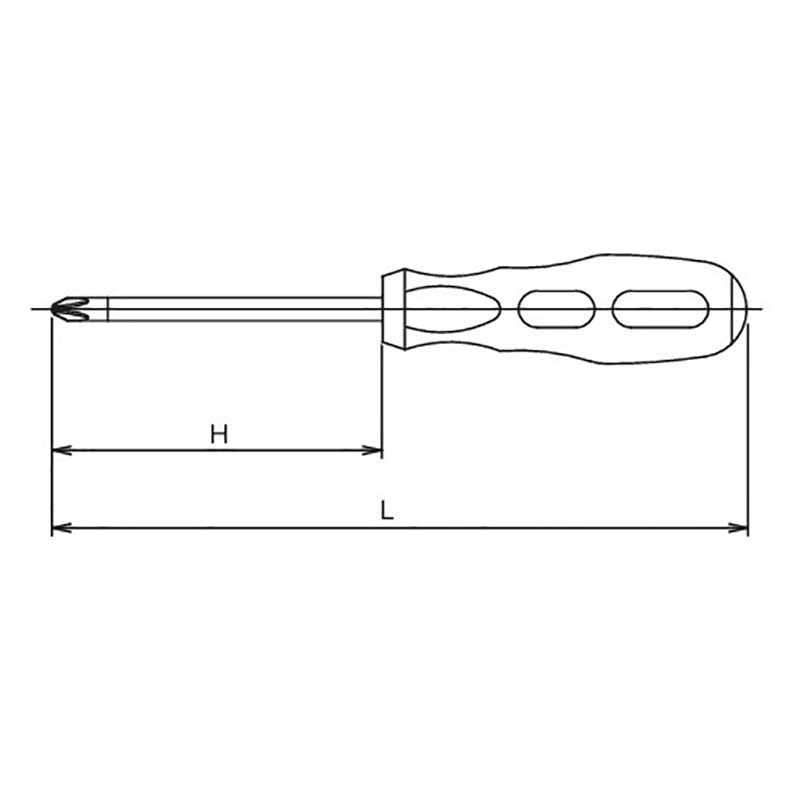 Tournevis plat 6 mm, longueur 260 mm 
