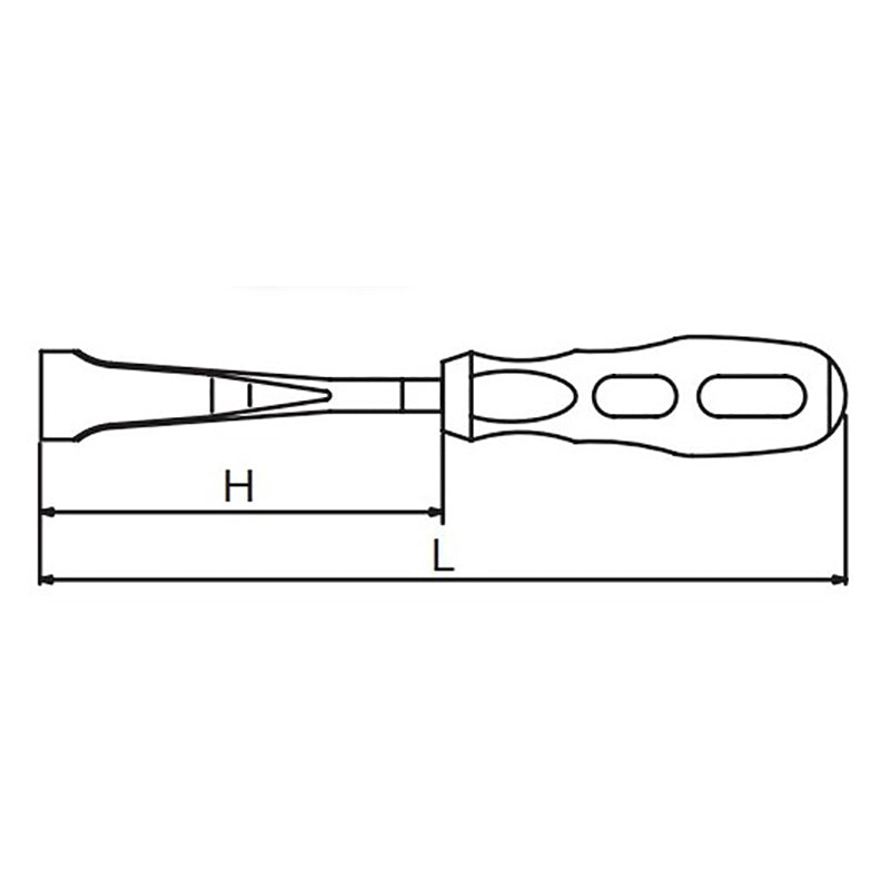 Outil de dépose de moulures de fenêtre, longueur 210 mm