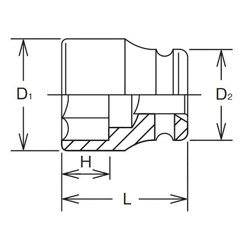 1.1/2 Sq. Dr. Impact SAE 6-Point Socket in 2 3/4"
