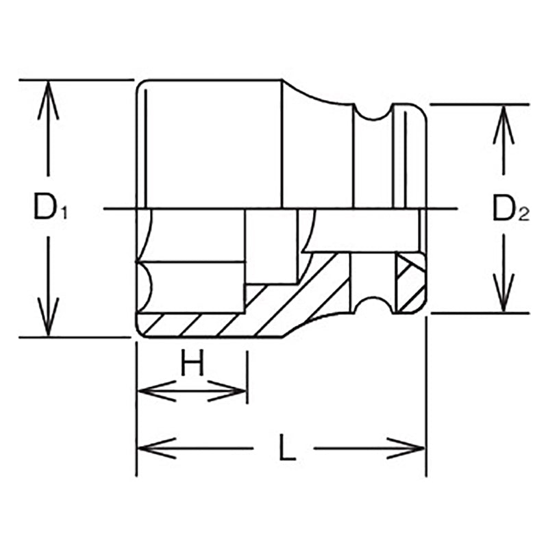 1.1/2 Sq. Dr. Socket  2.15/16 12 point Length 105mm