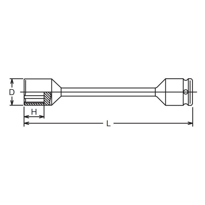 1 Sq. Dr. Torsion Bar  24mm x 350Nm  Length 300mm