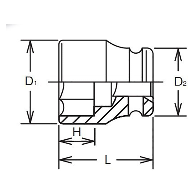 1 Sq. Dr. Socket  52mm 6 point Length 75mm