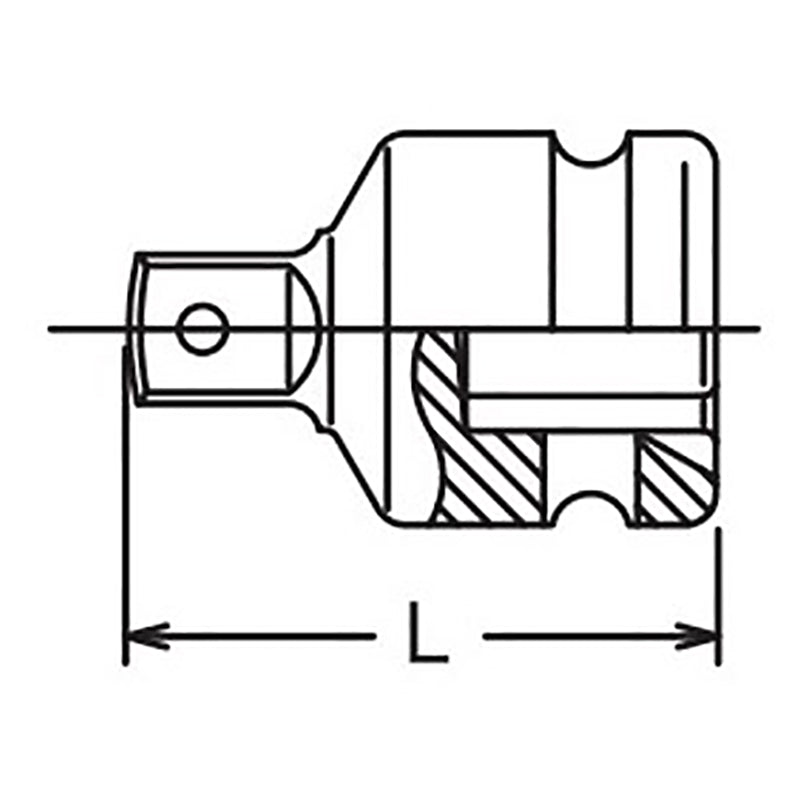 1 Sq. Dr. Adaptor  3/4 Square Length 200mm Hole type