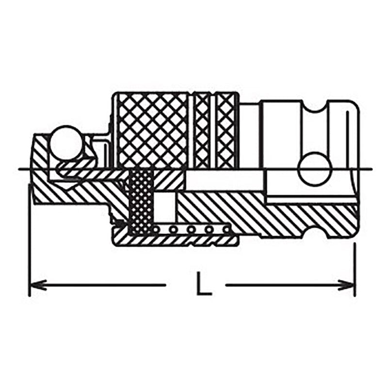 1 Sq. Dr. Locking Adaptor  1 Square Length 95mm Locking Quick Release