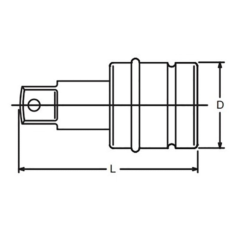 2.1/2 Sq. Dr. Extension Bar    Length 250mm Hole type