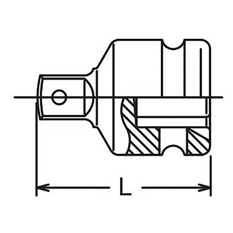 2.1/2 Sq. Dr. Adaptor  1.1/2 Square Length 145mm Hole type