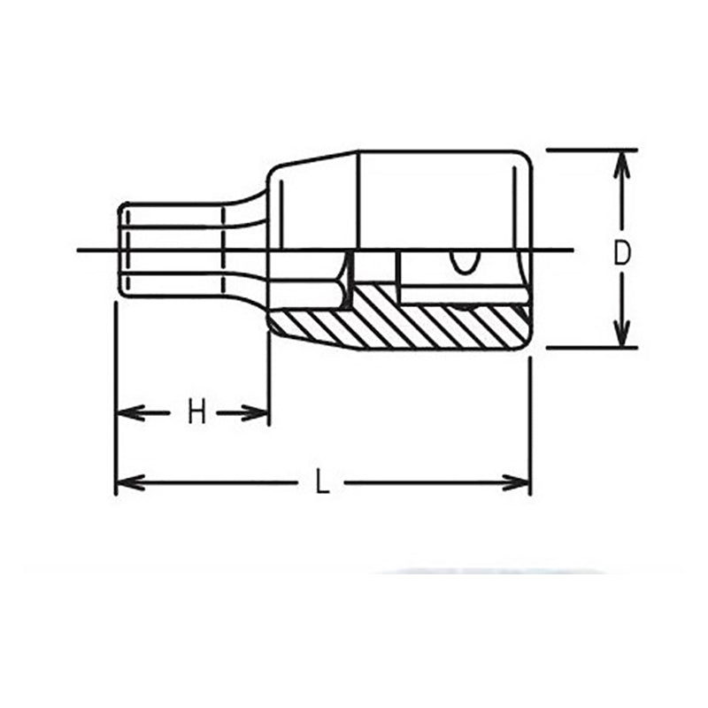 1/4 Sq. Dr. Bit Socket 3/8 Hex Length 100mm