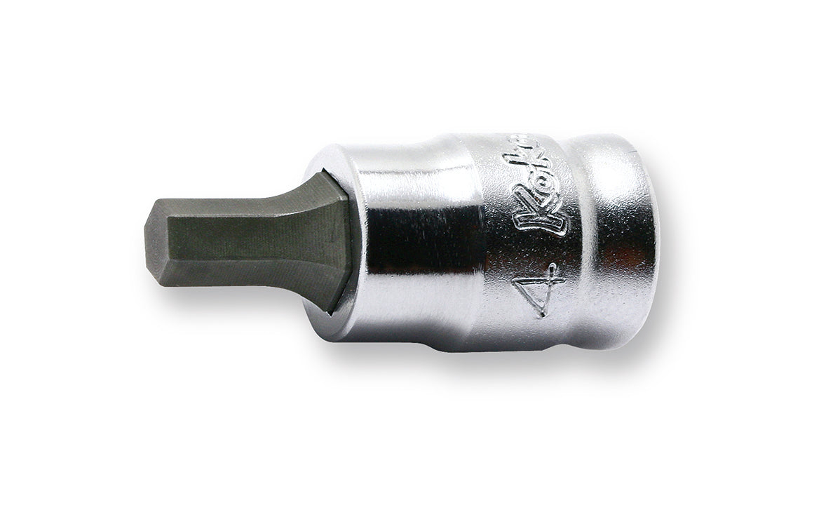 Douille à embout carré 1/4" 4 mm, 6 pans, longueur 50 mm, série Z 