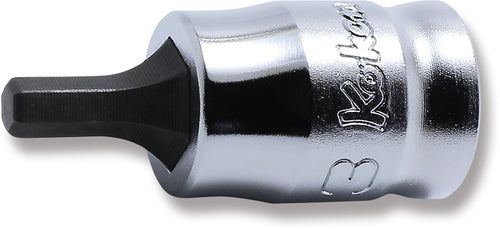 1/4 Sq. Dr. Bit Socket  3mm 6 point Length 25mm Z-series