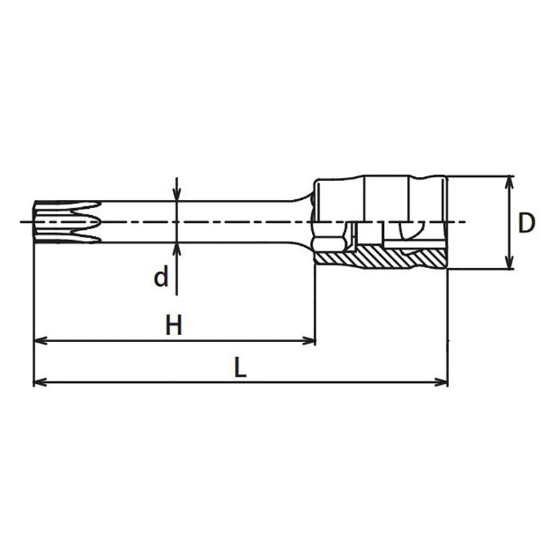 Douille TORX® T20 série Z, diamètre 1/4 po² - Longueur 28 mm 