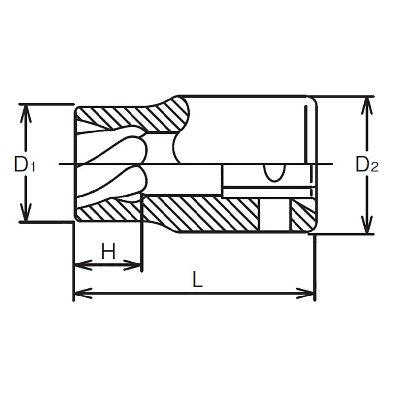 1/4 Sq. Dr. Nut Twister  5.5mm  Length 23mm