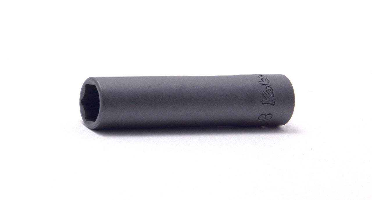 1/4 Sq. Dr. Socket  8mm 6 point Length 50mm
