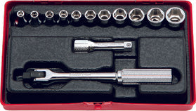 1/4 Sq. Dr. 13 Piece Metric 6-Point Socket Set  4-12mm