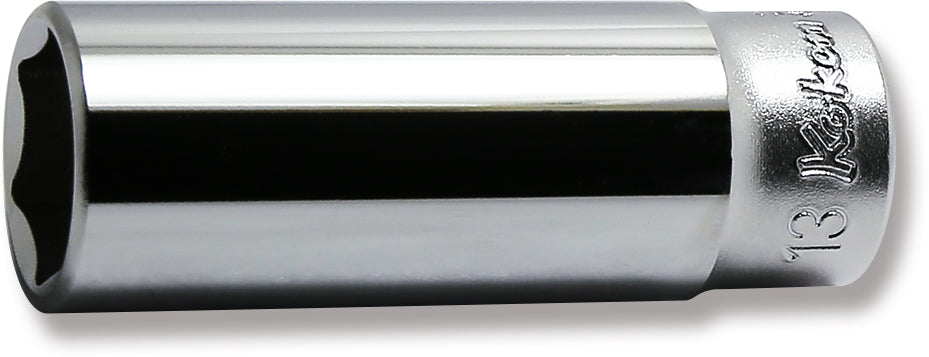 1/4 Sq. Dr. Socket  13mm 6 point Length 50mm