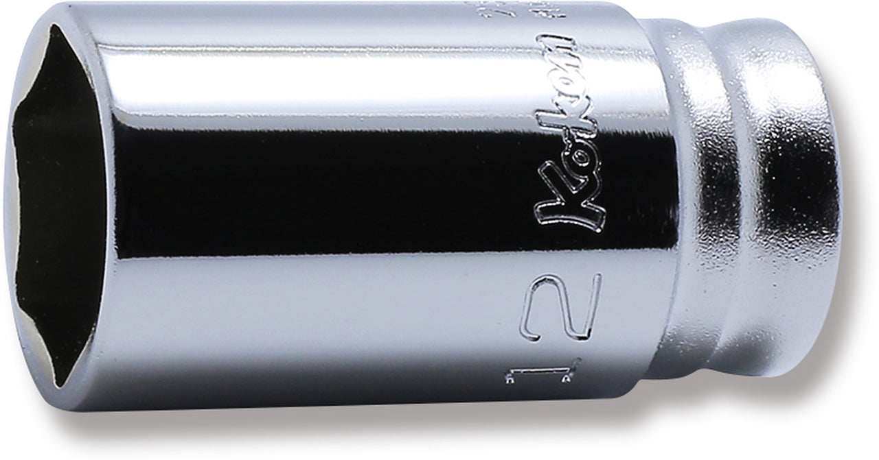 Douille carrée 1/4" 12 mm, 6 pans, longueur 30 mm, série Z 