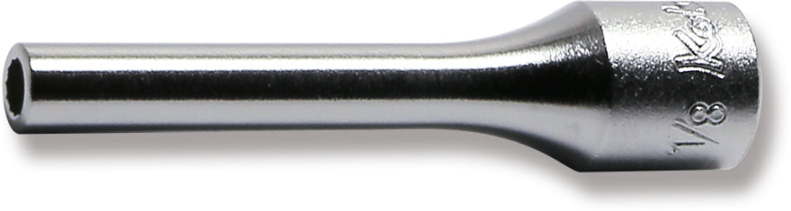Douille carrée 1/4" 1/8" 12 pans, longueur 50 mm 