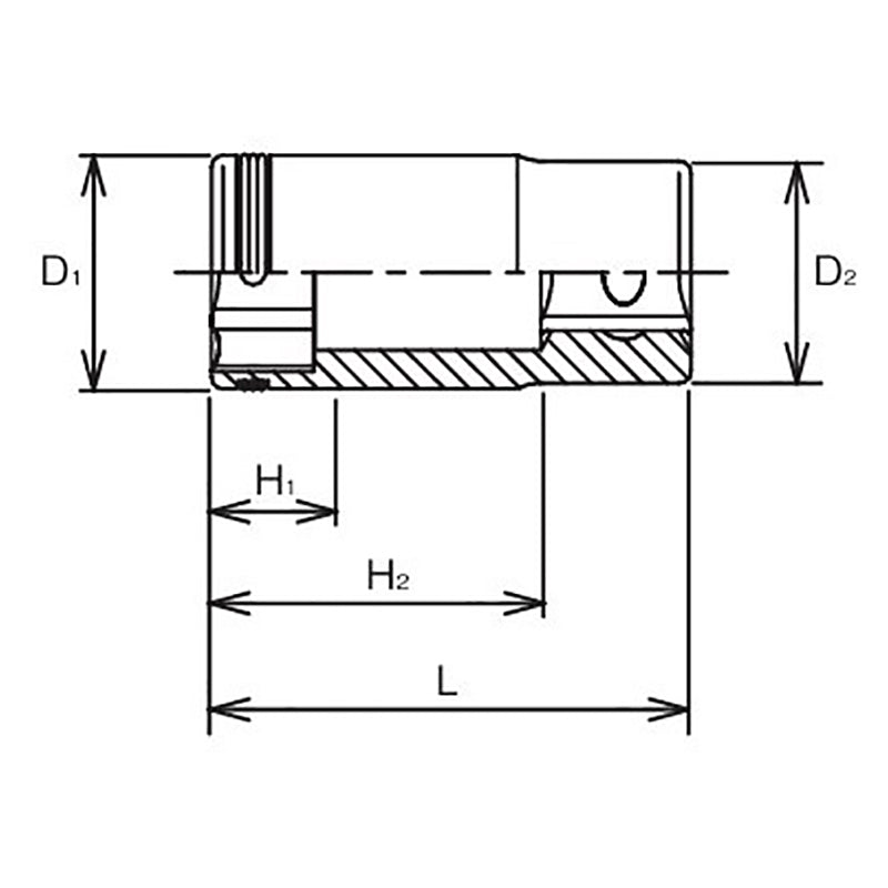 1/4 Sq. Dr. Semi-Deep NUT GRIP® Socket 13mm