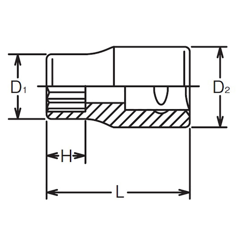 1/4 Sq. Dr. 6 point chrome SAE Socket  1/8