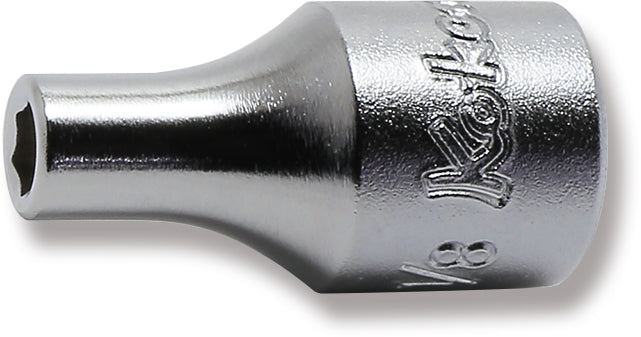 1/4 Sq. Dr. 6 point chrome SAE Socket  1/8