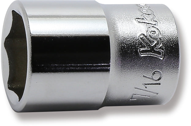 1/4 Sq. Dr. 6 point chrome SAE Socket  7/16