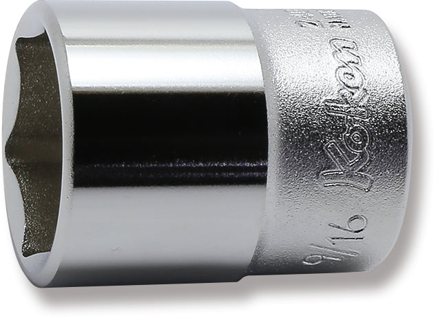 1/4 Sq. Dr. 6 point chrome SAE Socket  9/16