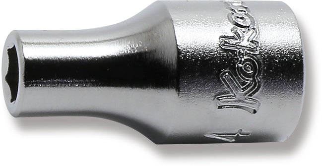 1/4 Sq. Dr. 6 point chrome Metric Socket  4mm