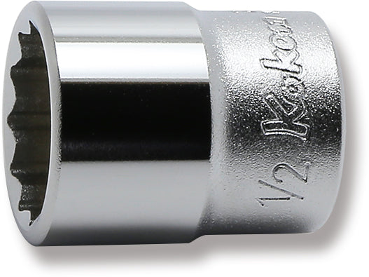 1/4 Sq. Dr. 12 point chrome SAE Socket  1/2