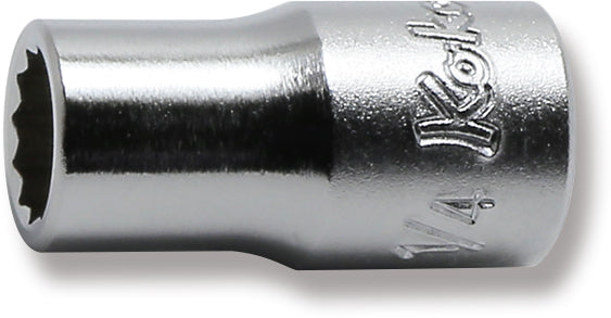 1/4 Sq. Dr. 12 point chrome SAE Socket  1/4