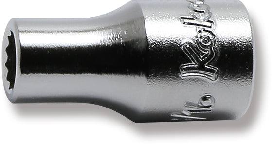 1/4 Sq. Dr. 12 point chrome SAE Socket  3/16