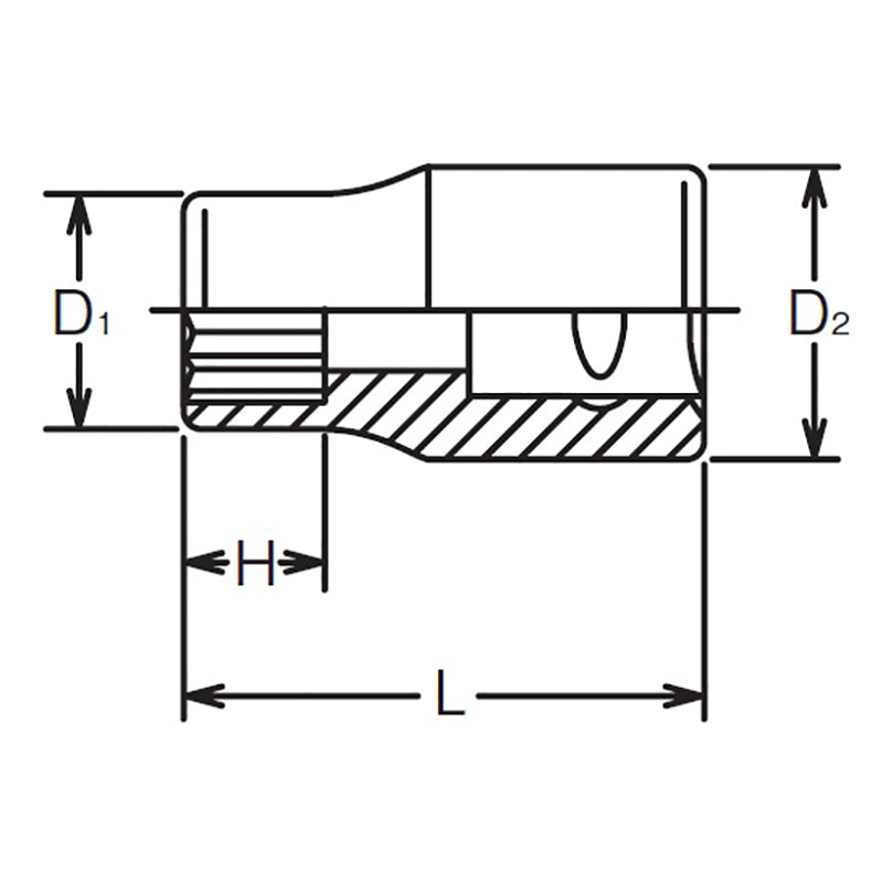 1/4 Sq. Dr. 12 point chrome SAE Socket  9/32