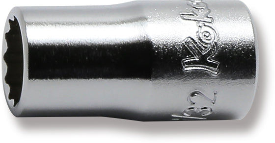 1/4 Sq. Dr. 12 point chrome SAE Socket  9/32