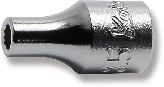 1/4 Sq. Dr. 12 Point chrome Metric Socket  3.5mm