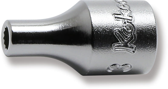 1/4 Sq. Dr. 12 Point chrome SAE Socket  3mm