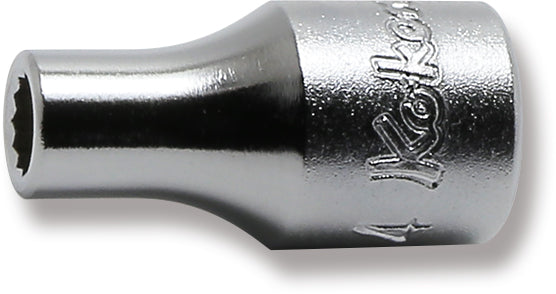 1/4 Sq. Dr. 12 Point chrome Metric Socket  4mm