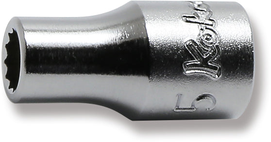 1/4 Sq. Dr. 12 Point chrome SAE Socket  5mm