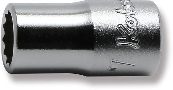 1/4 Sq. Dr. 12 Point chrome SAE Socket  7mm