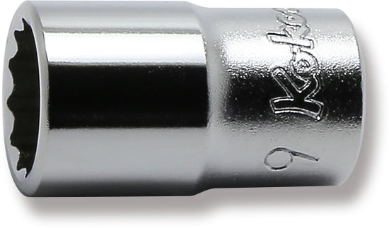 1/4 Sq. Dr. 12 Point chrome SAE Socket  9mm