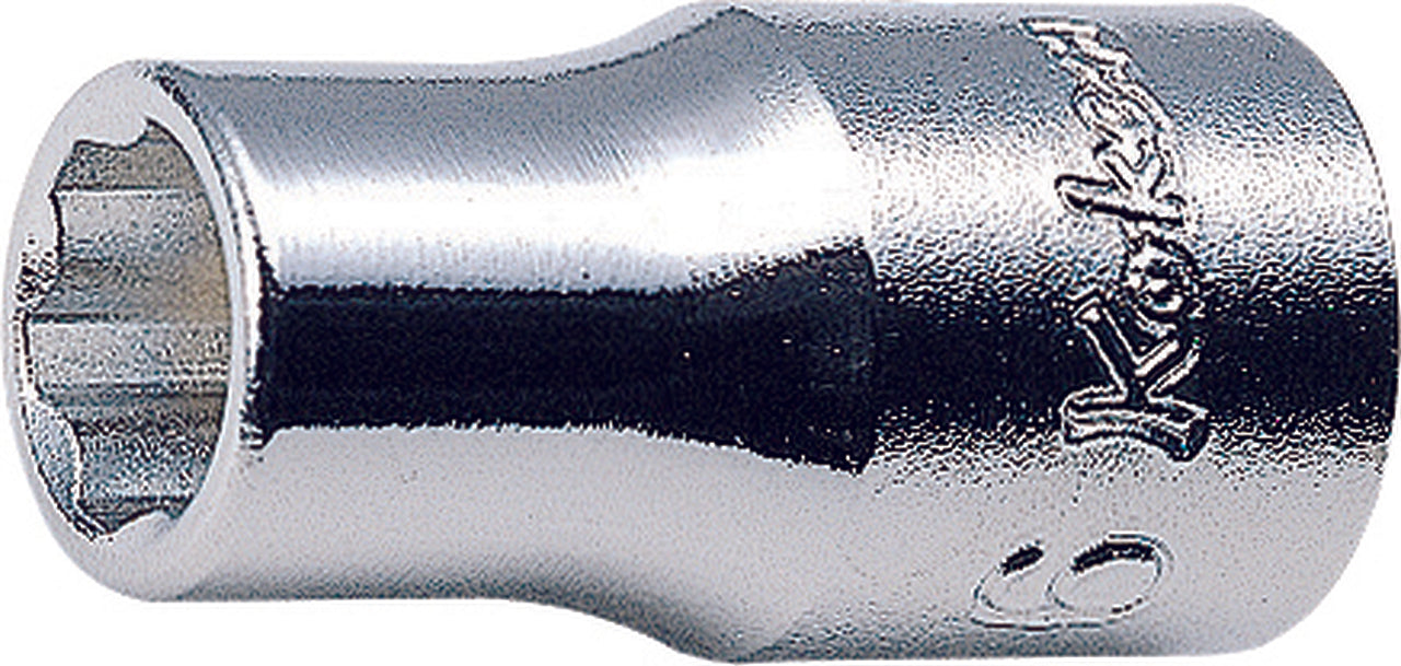 Douille carrée 1/4" (6,35 mm), longueur de surface 7 mm, 22 mm 