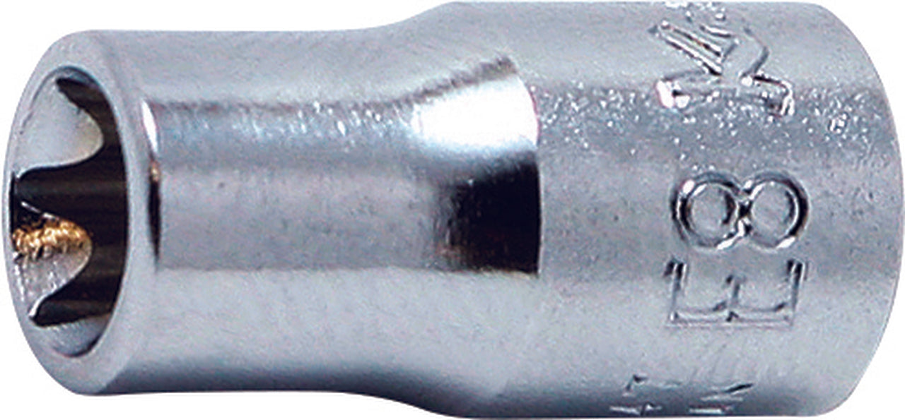 Douille TORX® E5 à corps carré 1/4" - Longueur 22 mm 