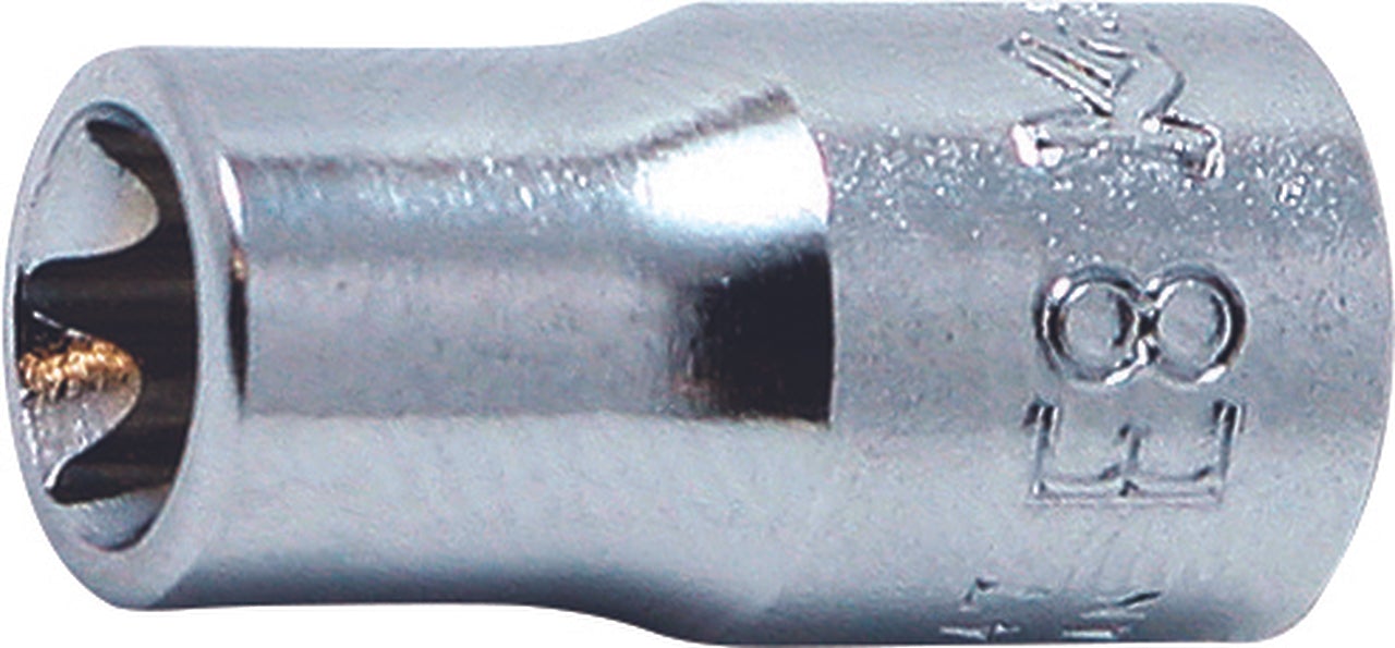 Douille TORX® E6 à corps carré 1/4" - Longueur 22 mm 