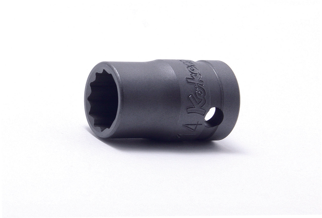Douille carrée 1/2 pouce, 17 mm, 12 pans, longueur 37 mm 