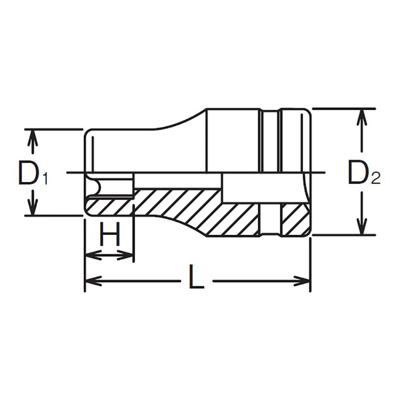1/2 Sq. Dr. Socket TORX® E16  Length 37mm