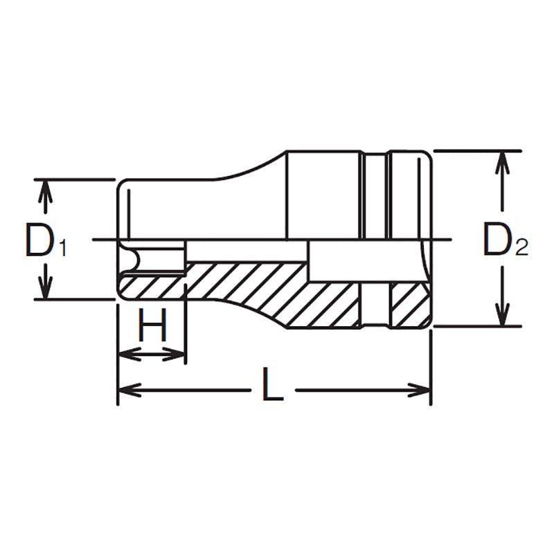 1/2 Sq. Dr. Socket TORX® E20  Length 37mm