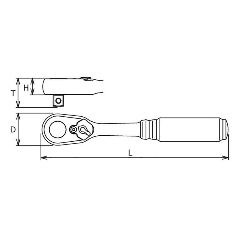 1/4" Body 3/8" Sq. Dr. Ratchet 72 teeth  Length 114mm  Z-series