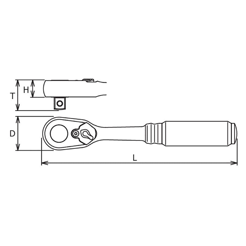 1/4" Body 3/8" Sq. Dr. Ratchet 72 teeth  Length 160mm  Z-series