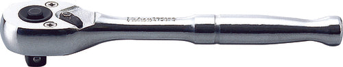Clé à cliquet 1/4" à 20 dents, bouton-poussoir, longueur 115 mm, poignée polie 