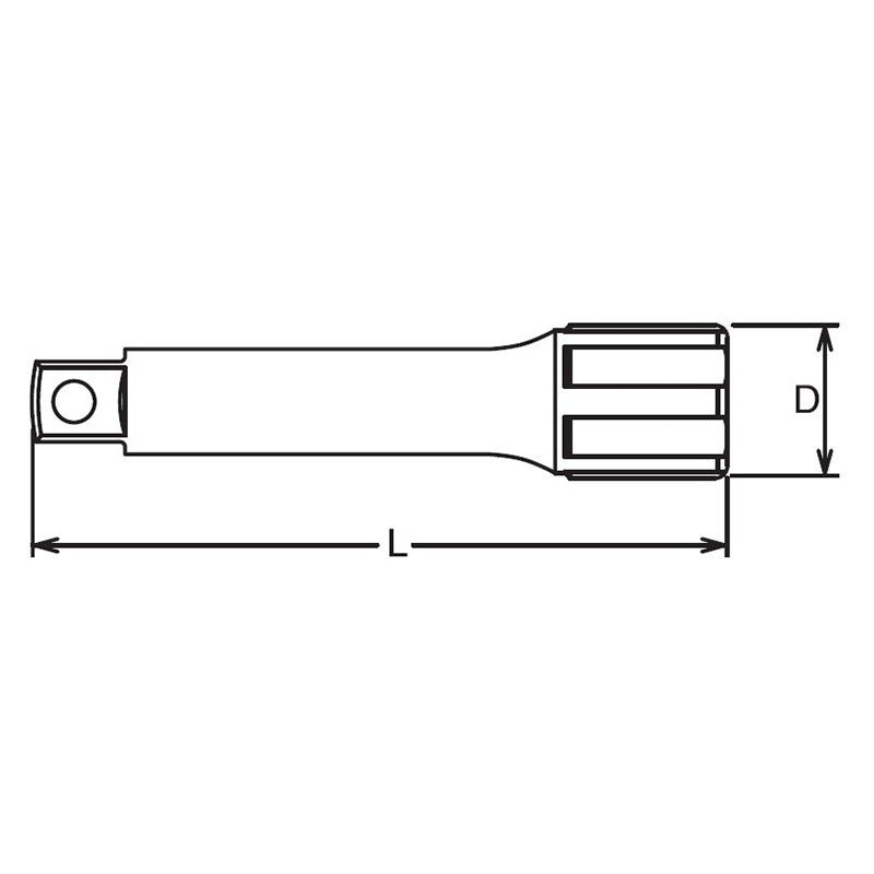 Rallonge carrée 1/4" (longueur 350 mm) 