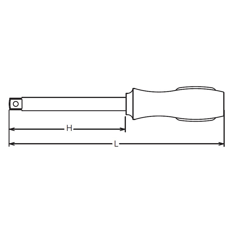 1/4 Sq. Dr. Spinner Handle  1/4 Female Square Length 150mm